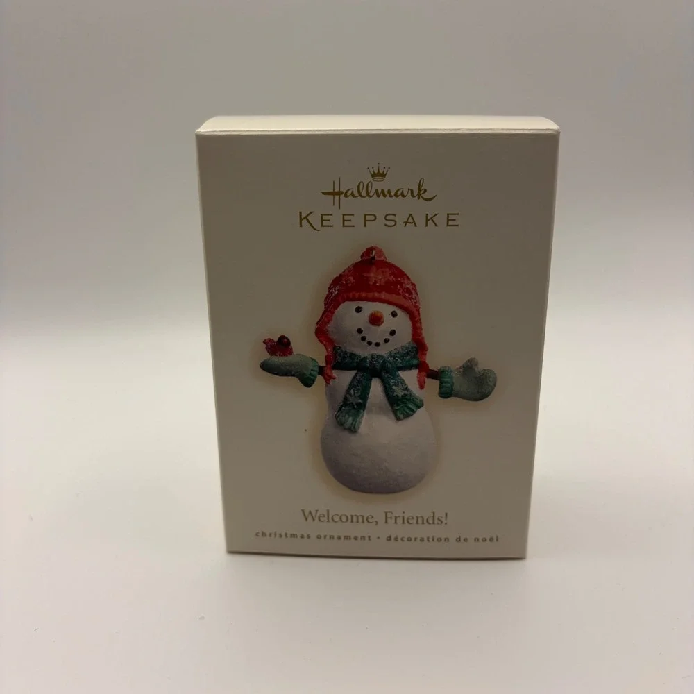 Hallmark Keepsake 2007 Welcome Friends Snowman Christmas Ornament Linda Sickman